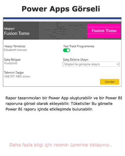 Power BI Power Apps Görseli